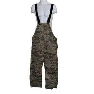 Vintage Dakota Outerwear Hunting Bibs Overalls Mens M Short Tiger Camouflage